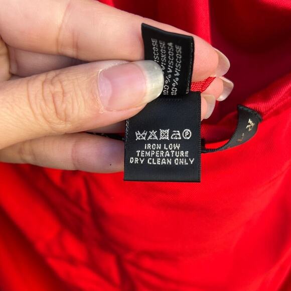 Ralph Lauren Black Label Red Chain Halter Dress Size 6 - Picture 11 of 12